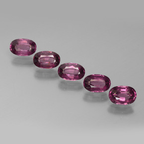 Pedras preciosas de granada rodolita rosa natural de  ct, corte oval, VS