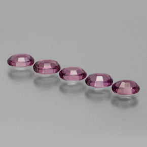 Pedras preciosas de granada rodolita rosa natural de  ct, corte oval, VS