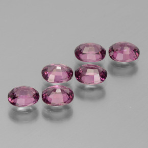 Pedras preciosas de granada rodolita rosa natural de  ct, corte oval, VS