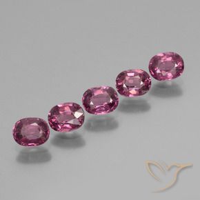 Pedras preciosas de rodolita granada Profundo Magenta-Rosa natural de 2.45 ct, oval, VS