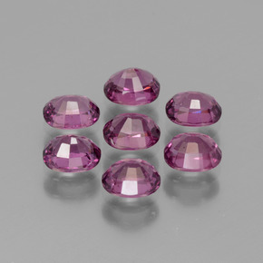 Pedras preciosas de granada rodolita roxo natural de 3,56 ct, corte oval, VS