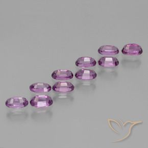 Pedras preciosas de rodolita granada roxo médio natural de 3.54 ct, oval, VS