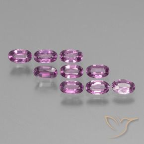 Pedras preciosas de rodolita granada Sangria Light Roxo natural de 2.95 ct, oval, VS