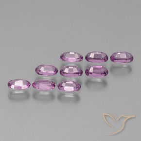 Pedras preciosas de rodolita granada Sangria Light Roxo natural de 2.95 ct, oval, VS