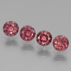 Pedras preciosas de granada rodolita rosa natural de 2,65 ct, corte redondo, VS