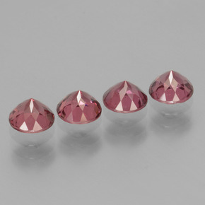 Pedras preciosas de granada rodolita rosa natural de 2,65 ct, corte redondo, VS