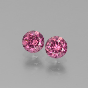 Pedras preciosas de Rodolita Granada rosa rosa natural de 1.10 ct, Corte Redondo, VS
