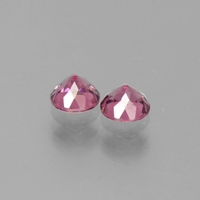 Pedras preciosas de Rodolita Granada rosa rosa natural de 1.10 ct, Corte Redondo, VS