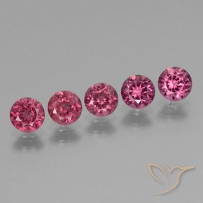 Pedras preciosas de rodolita granada roxo médio natural de 2.51 ct, Redondo, VS