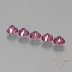 Pedras preciosas de rodolita granada roxo médio natural de 2.51 ct, Redondo, VS
