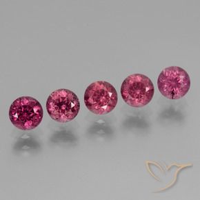Pedras preciosas de rodolita granada vermelho médio natural de 2.74 ct, Redondo, VS