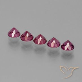 Pedras preciosas de rodolita granada vermelho médio natural de 2.74 ct, Redondo, VS