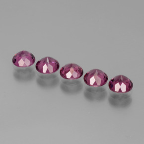 Pedras preciosas de granada rodolita vermelho natural de 2,49 ct, corte redondo, VS