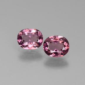 Pedras preciosas de granada rodolita rosa natural de  ct, corte oval, VS