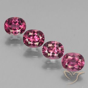Pedras preciosas de rodolita granada Roxo Intenso natural de 2.64 ct, oval, VS