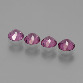 Pedras preciosas de granada rodolita rosa natural de 2,02 ct, corte redondo, VS