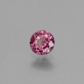 Granada rodolita rosa natural 0,74ct, corte redondo, VS