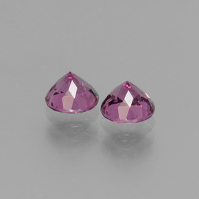 Pedras preciosas de Rodolita Granada rosa rosa natural de 1.42 ct, Corte Redondo, VS-SI