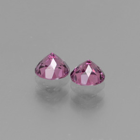 Pedras preciosas de granada rodolita rosa natural de  ct, corte redondo, VS