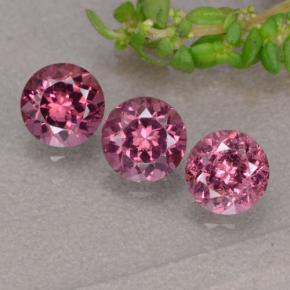 Pedras preciosas de granada rodolita roxo natural de 1,90 ct, corte redondo, VS