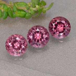 Pedras preciosas de granada rodolita roxo natural de 1,90 ct, corte redondo, VS