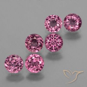Pedras preciosas de rodolita granada roxo avermelhado natural de 2.76 ct, Redondo, VS