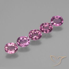 Pedras preciosas de rodolita granada roxo avermelhado natural de 2.93 ct, oval, VS