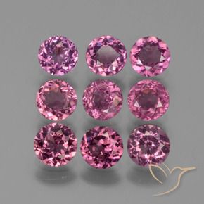 Pedras preciosas de rodolita granada Uva natural de 2.85 ct, Redondo, VS