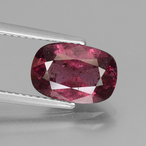 Granada rodolita rosa natural 2,92ct, almofada cortada, SI