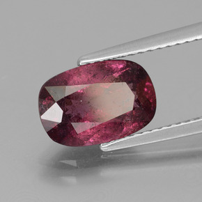 Granada rodolita rosa natural 2,92ct, almofada cortada, SI