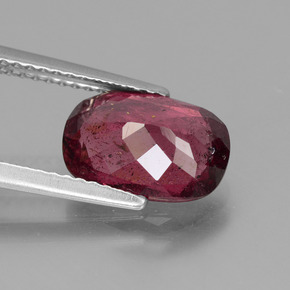 Granada rodolita rosa natural 2,92ct, almofada cortada, SI