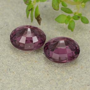 Pedras preciosas de Rodolita Granada Rosa Arroxeado natural de 3.31 ct, Corte Oval, VVS-VS