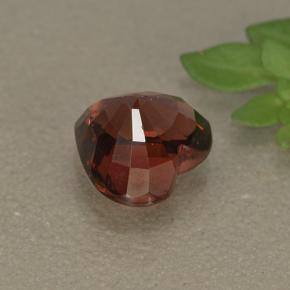 Granada rodolita vermelho natural 1,77ct, formato de coração, VS