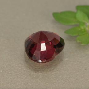 Granada rodolita vermelho natural 1,63ct, formato de coração, VVS-VS