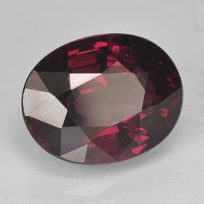 Rodolita Granada framboesa vermelha Natural 5.41ct, Corte Oval, VS