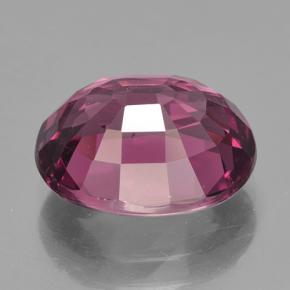 Granada rodolita vermelho natural 4,76ct, corte oval, VS
