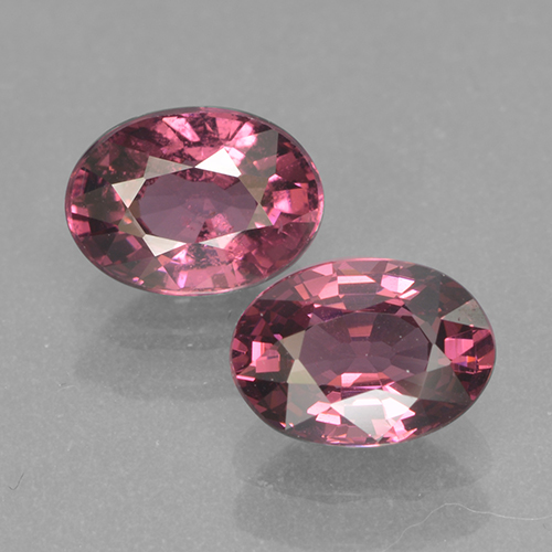 Pedras preciosas de granada rodolita vermelho natural de 2,32 ct, corte oval, VVS-VS