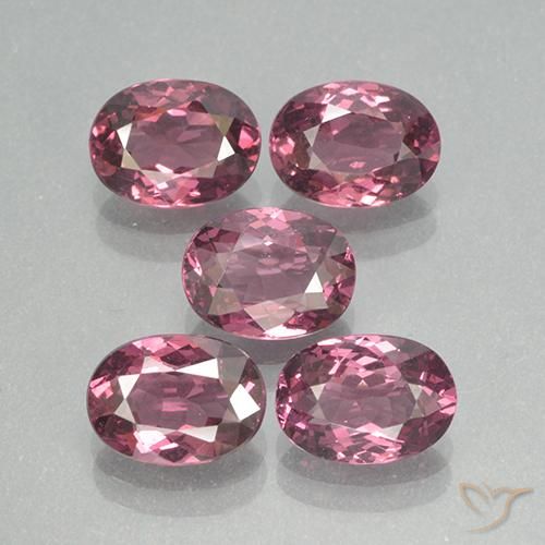 Pedras preciosas de rodolita granada Roxo rosado natural de 5.01 ct, oval, VS