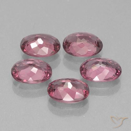 Pedras preciosas de rodolita granada Roxo rosado natural de 5.01 ct, oval, VS