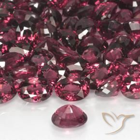 rodolita granada Vermelho escuro Natural 1.24ct, oval, VVS-VS