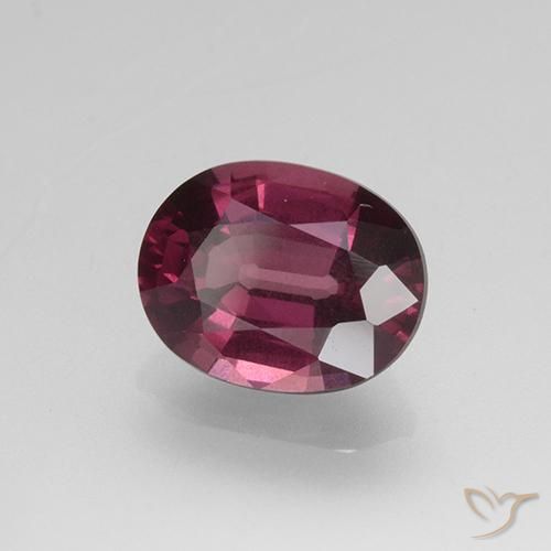 Rodolita Granada Roxo escuro Natural 2.06ct, Corte Oval, VS