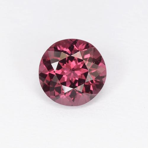 Granada rodolita rosa natural 0,86ct, corte redondo, VVS-VS