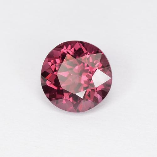 Granada rodolita rosa natural 0,86ct, corte redondo, VVS-VS
