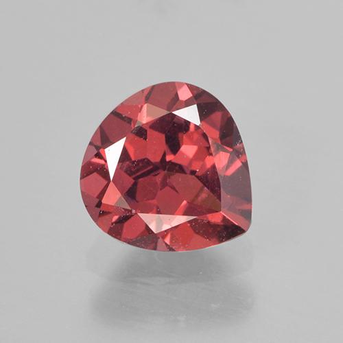 Granada rodolita vermelho natural 0,90ct, formato de pêra, VS