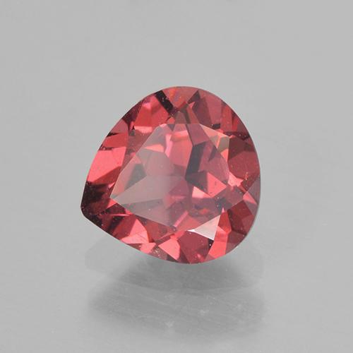 Granada rodolita vermelho natural 0,90ct, formato de pêra, VS