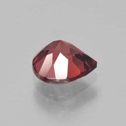 Granada rodolita vermelho natural 0,90ct, formato de pêra, VS