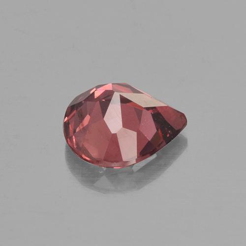 Granada rodolita vermelho natural 0,75ct, formato de pêra, VS