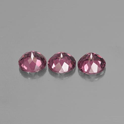 Pedras preciosas de granada rodolita rosa natural de 2,62 ct, corte redondo, VS