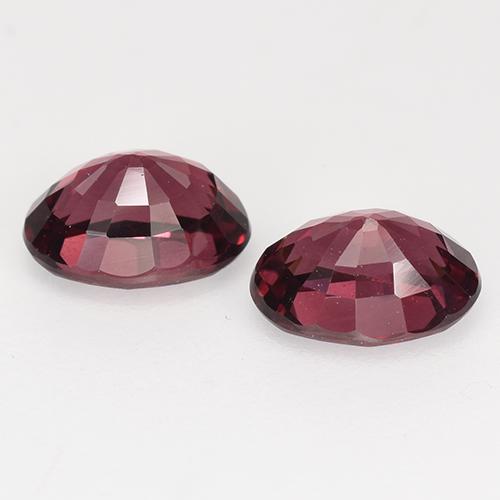 Pedras preciosas de granada rodolita vermelho natural de 2,33 ct, corte oval, VS
