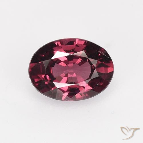0.91ct Natural Vermelho escuro rodolita granada, oval, VS
